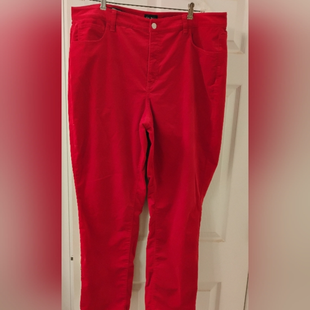 Talbots Like New Velveteen Red Pants Curvy 18W